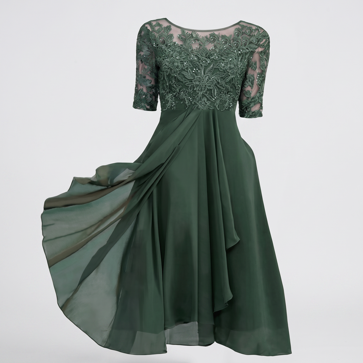 ELARA SOFT FLOW CHIFFON DRESS