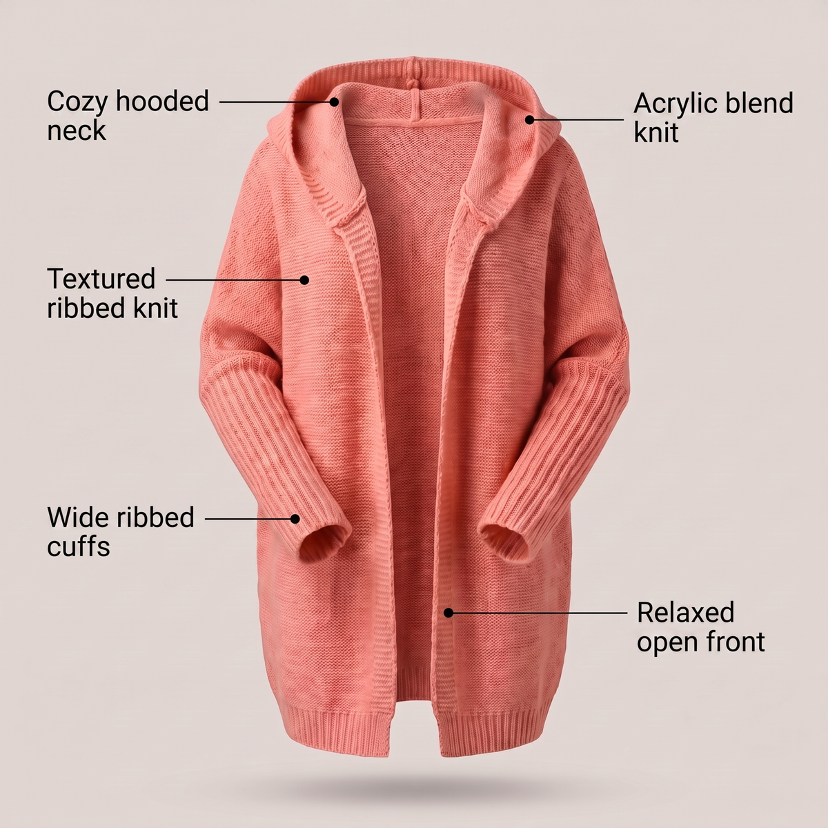 VALENTINA ROSSI LOOSE KNIT CARDIGAN