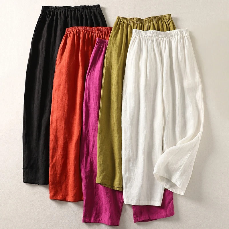 Sophie - Pantalon fluide en coton et lin