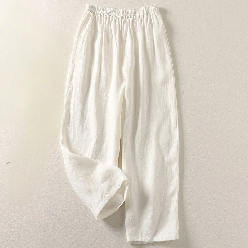 Sophie - Pantalon fluide en coton et lin