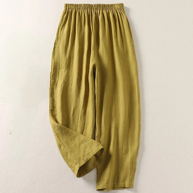 Sophie - Pantalon fluide en coton et lin