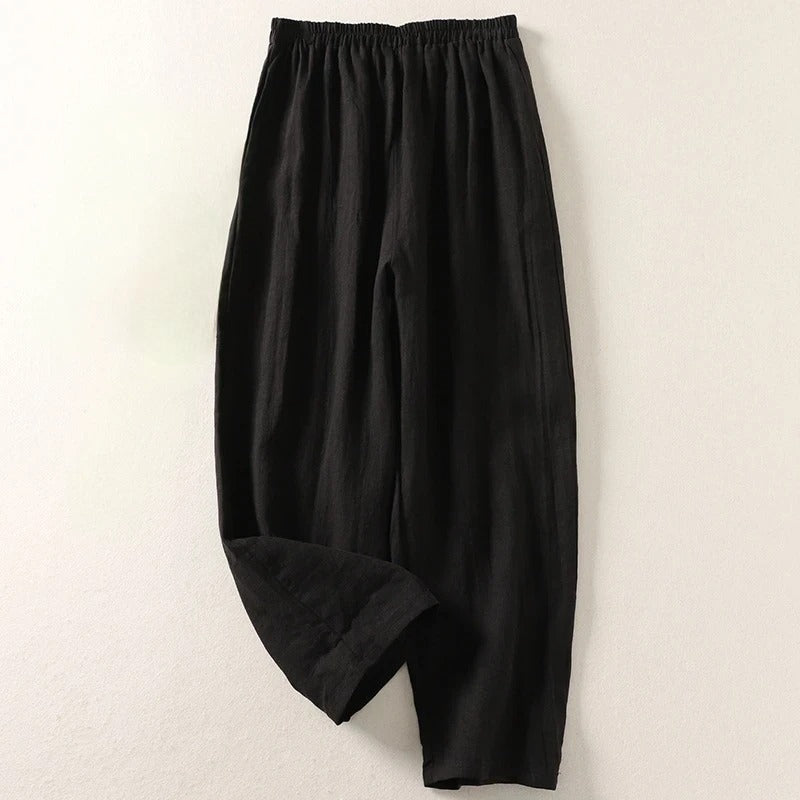 Sophie - Pantalon fluide en coton et lin