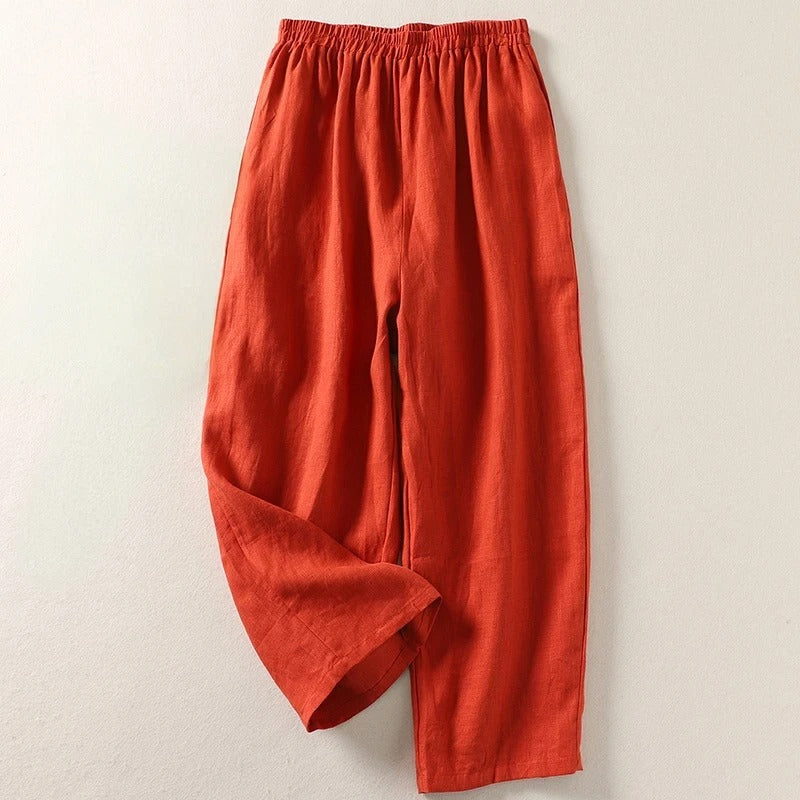 Sophie - Pantalon fluide en coton et lin