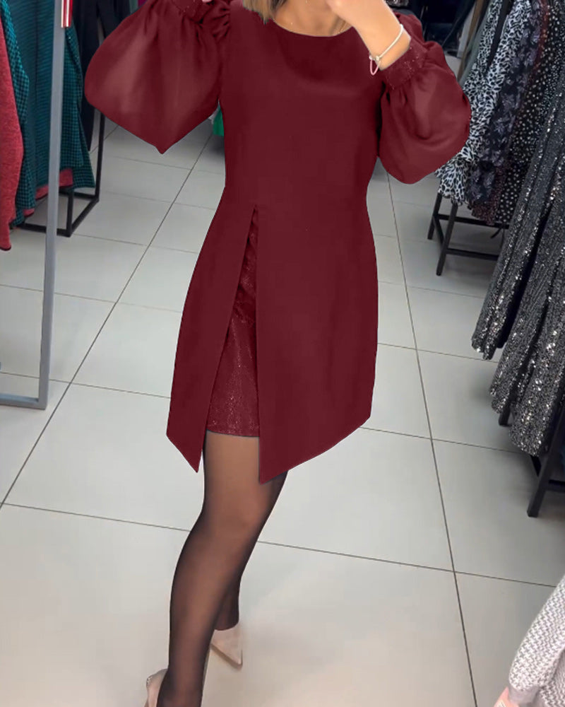 Robe élégante de couleur unie