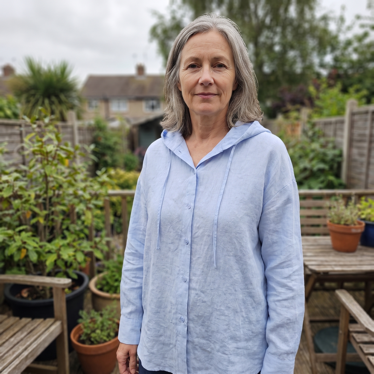 VICTORIA LINEN HOODIE