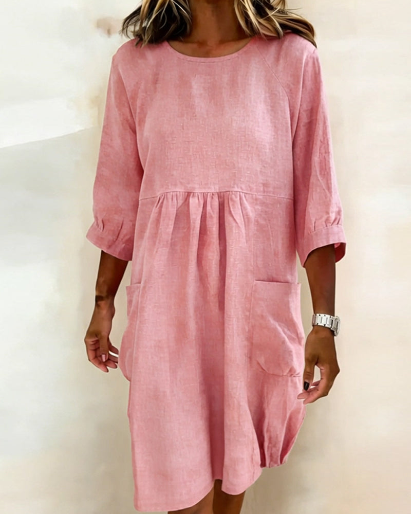 Robe Trois-Quarts Manche Large
