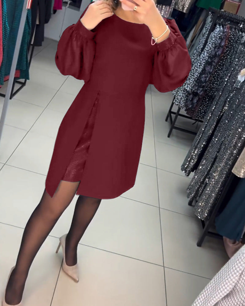 Robe élégante de couleur unie