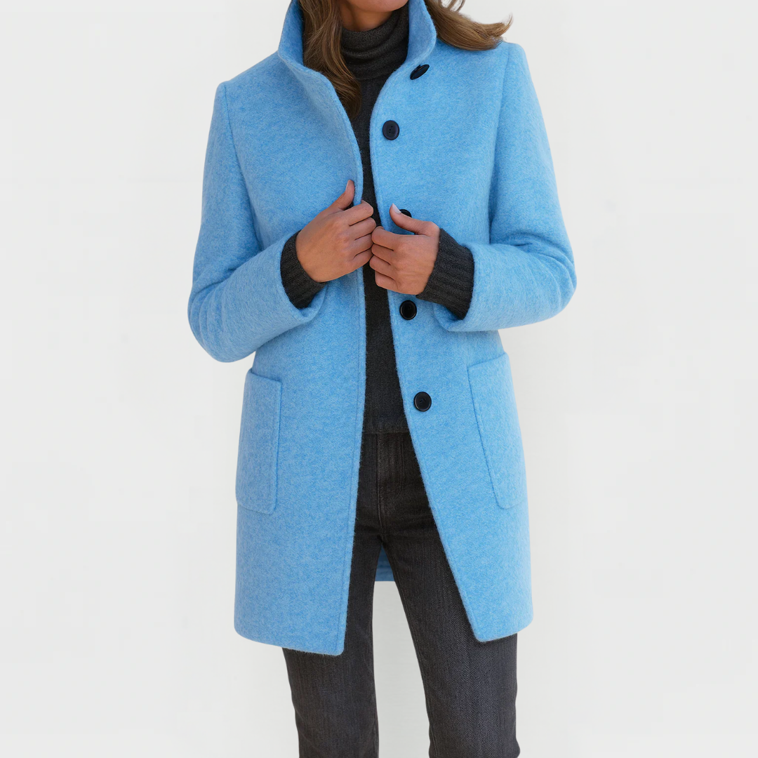 lora | Button-Front Tailored Midi Coat