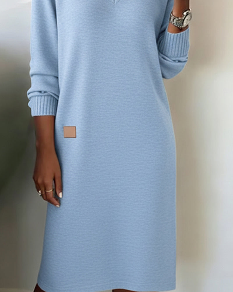 Robe Pull Col En V Élégante