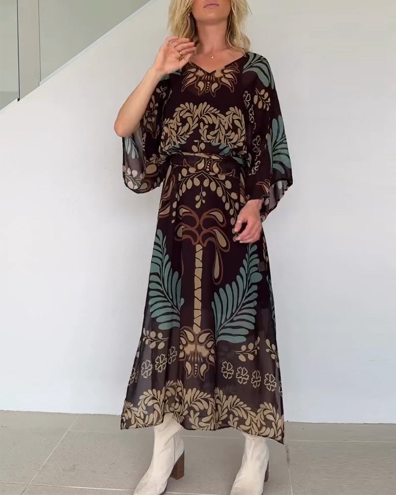 Robe Bohème En V Ample