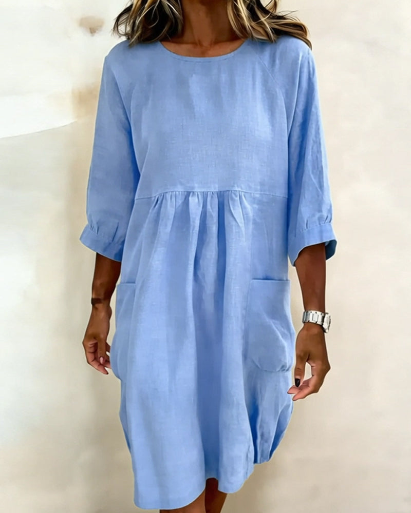 Robe Trois-Quarts Manche Large
