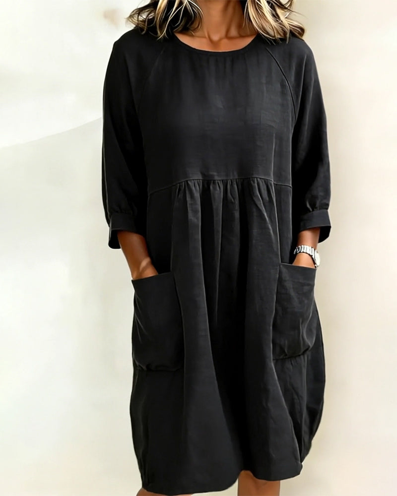 Robe Trois-Quarts Manche Large