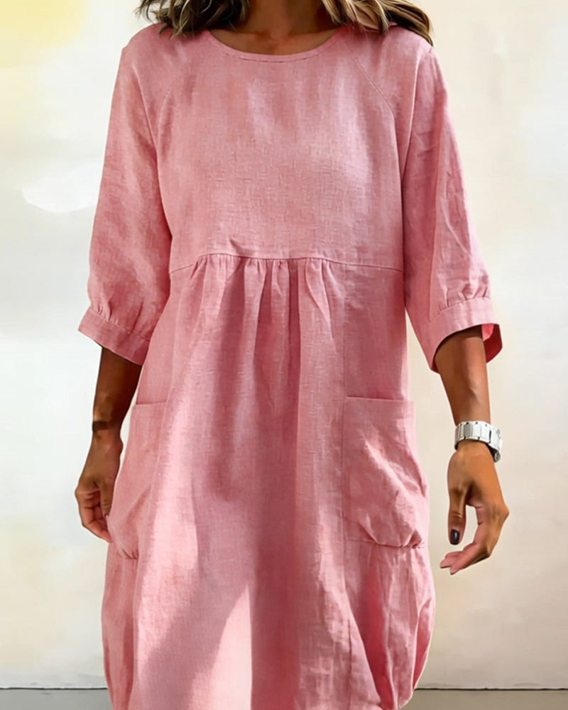 Robe Trois-Quarts Manche Large