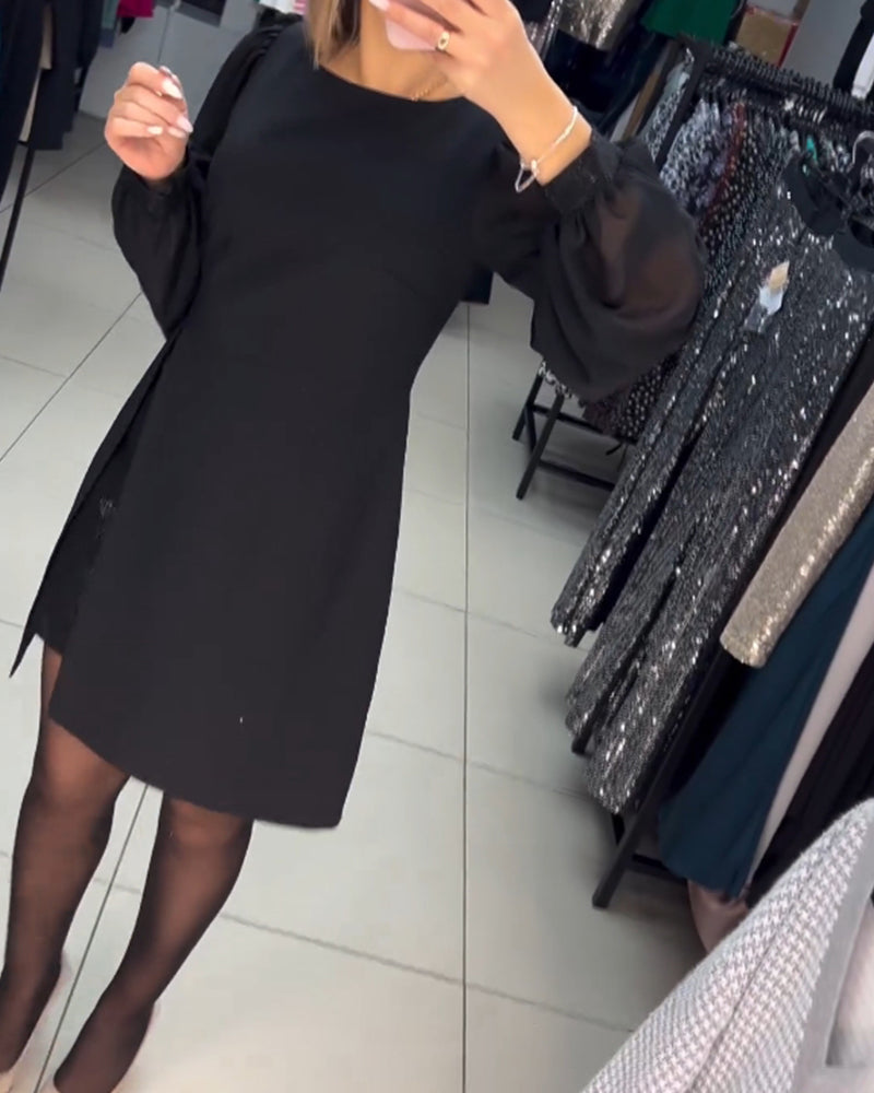 Robe élégante de couleur unie
