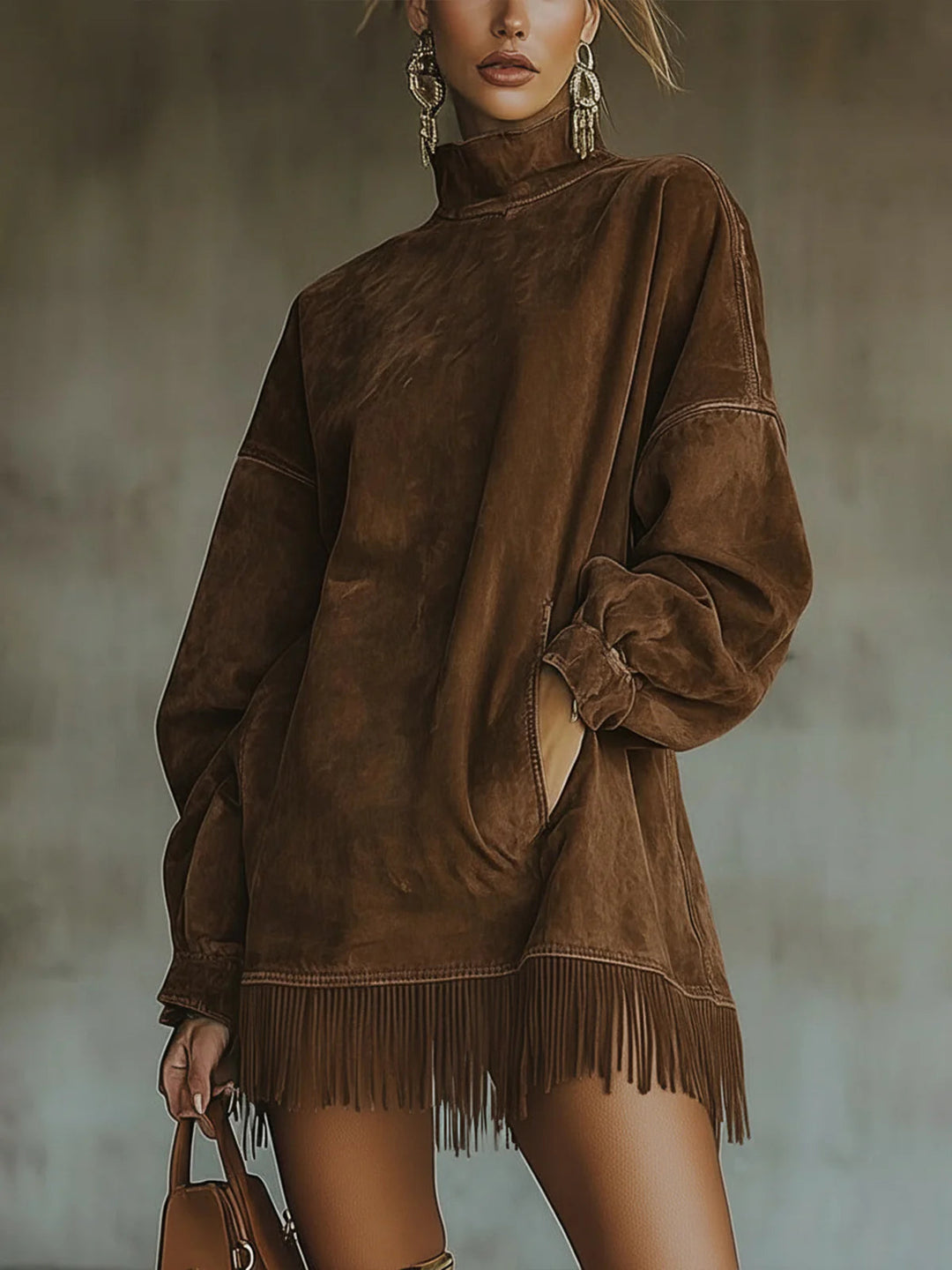 leyla | Faux Suede Dress