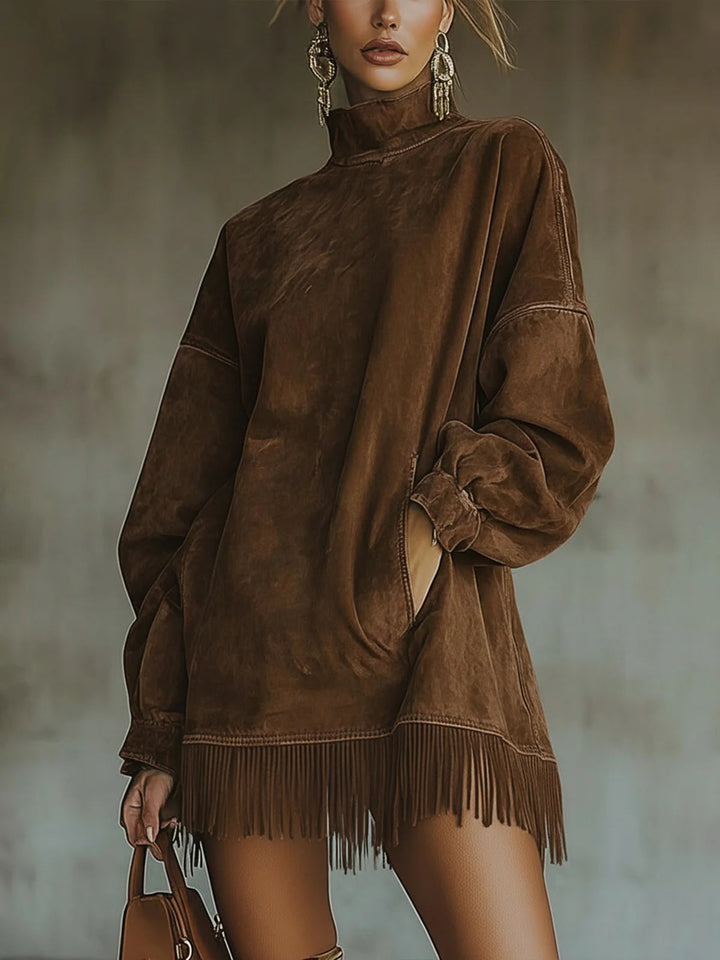 leyla | Faux Suede Dress
