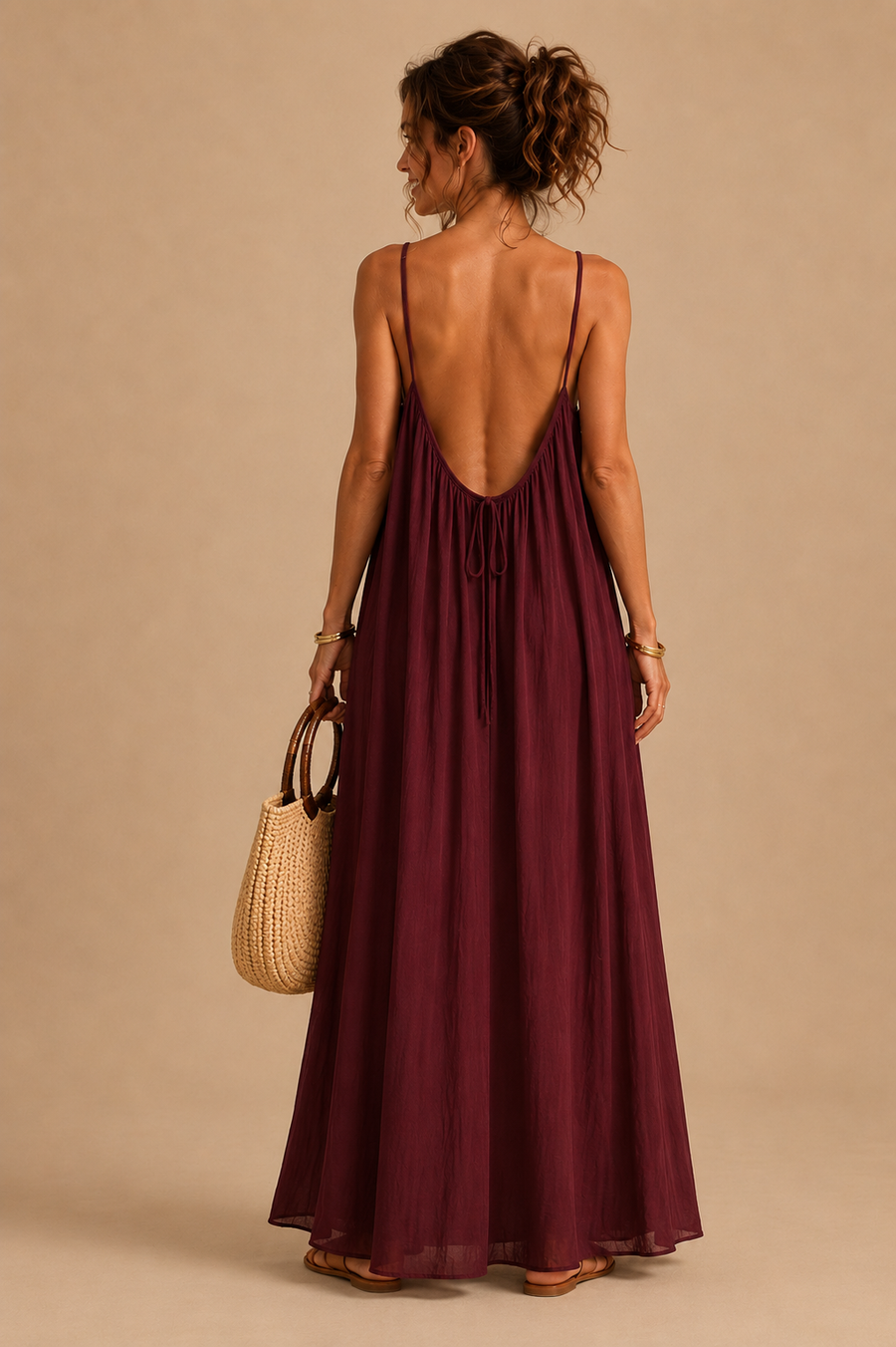 Robe longue dos nu