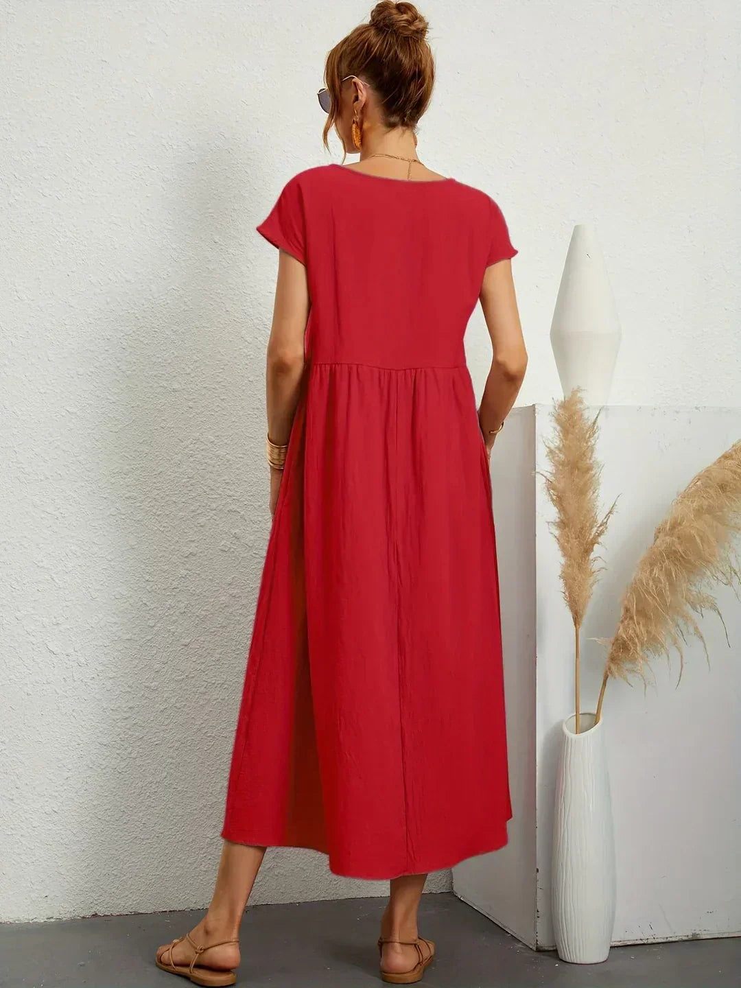 Isa — Robe midi fluide élégance intemporelle