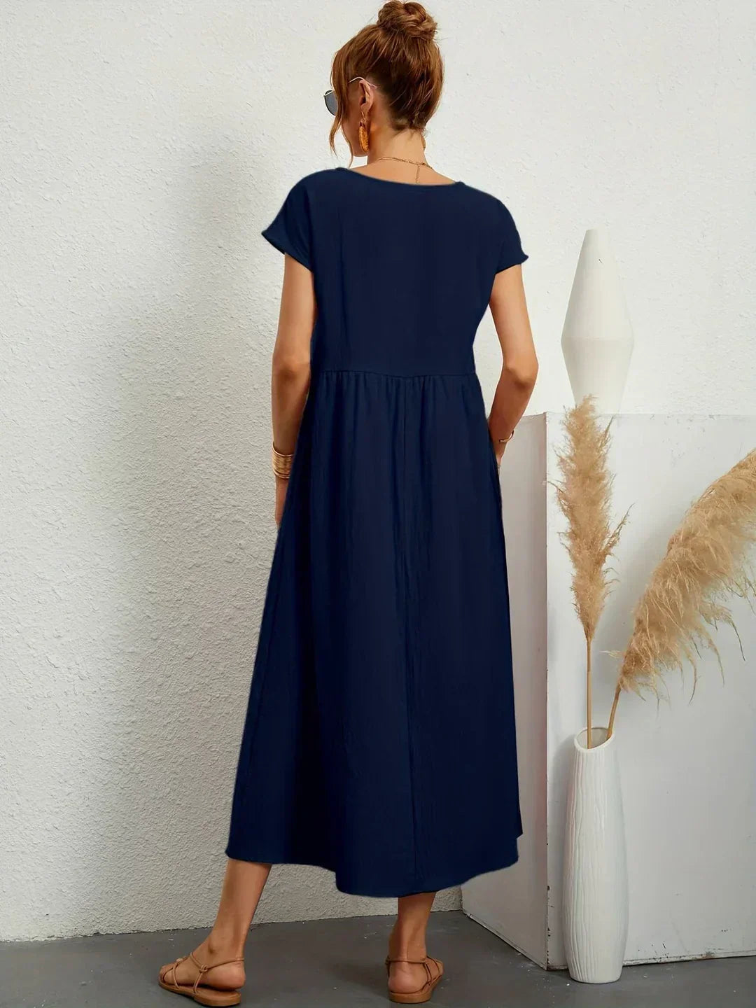 Isa — Robe midi fluide élégance intemporelle