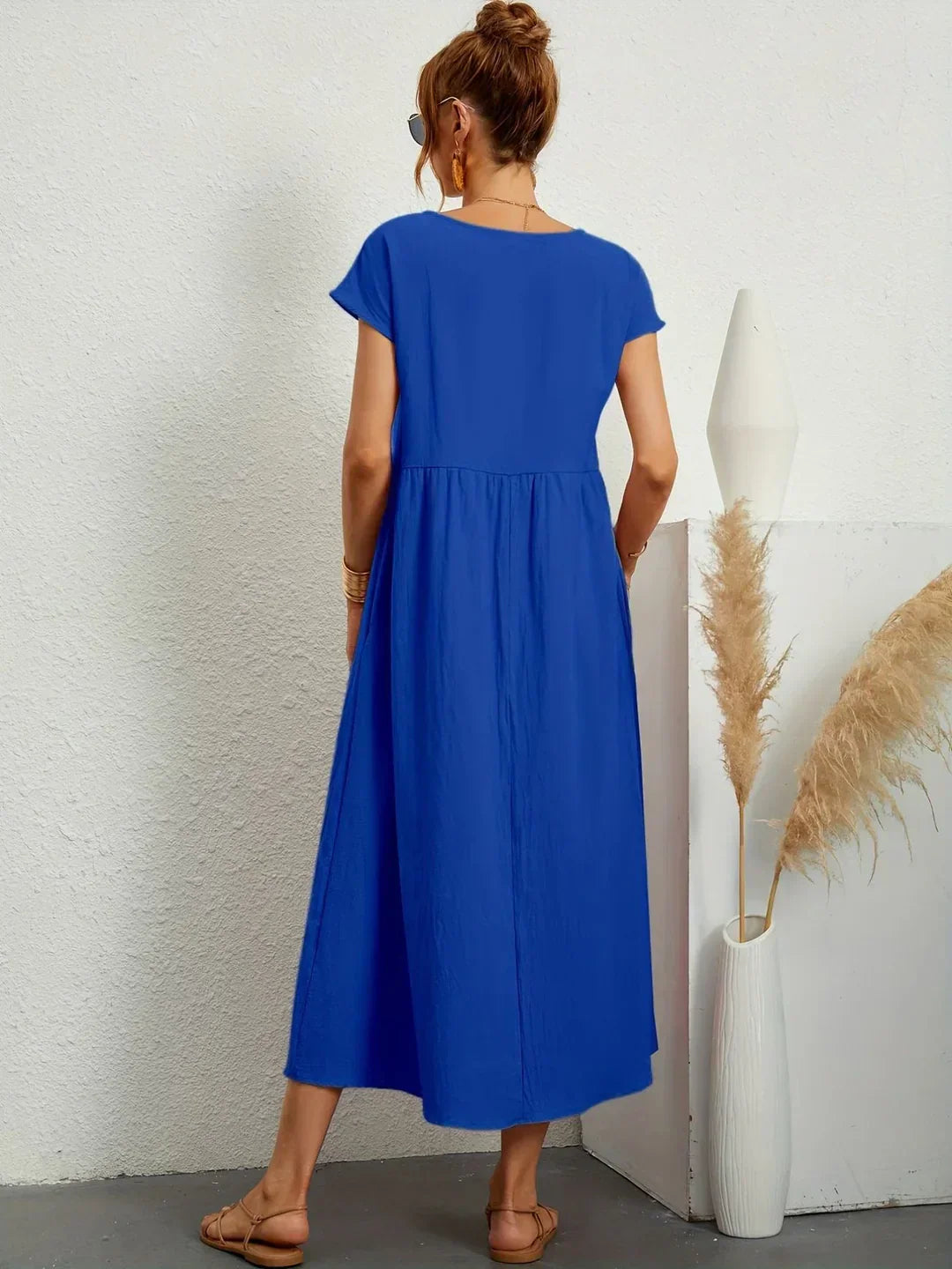 Isa — Robe midi fluide élégance intemporelle