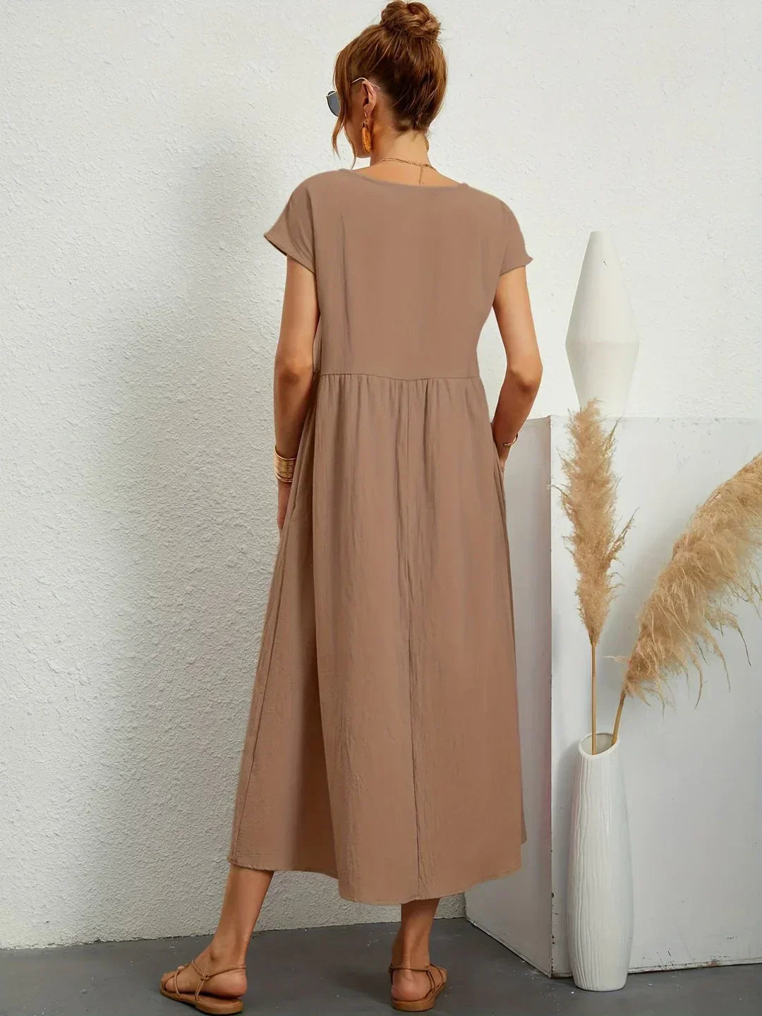 Isa — Robe midi fluide élégance intemporelle