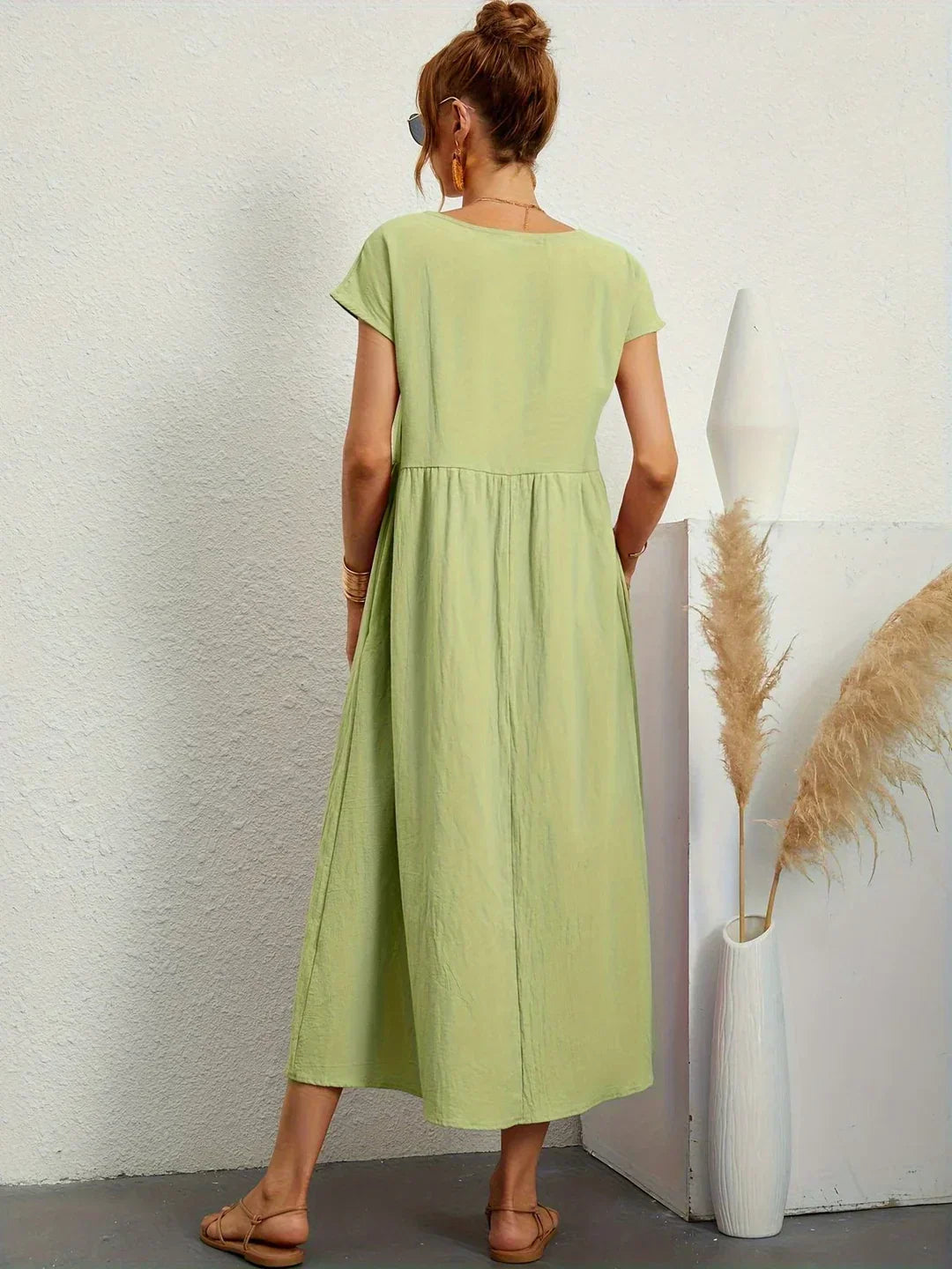 Isa — Robe midi fluide élégance intemporelle