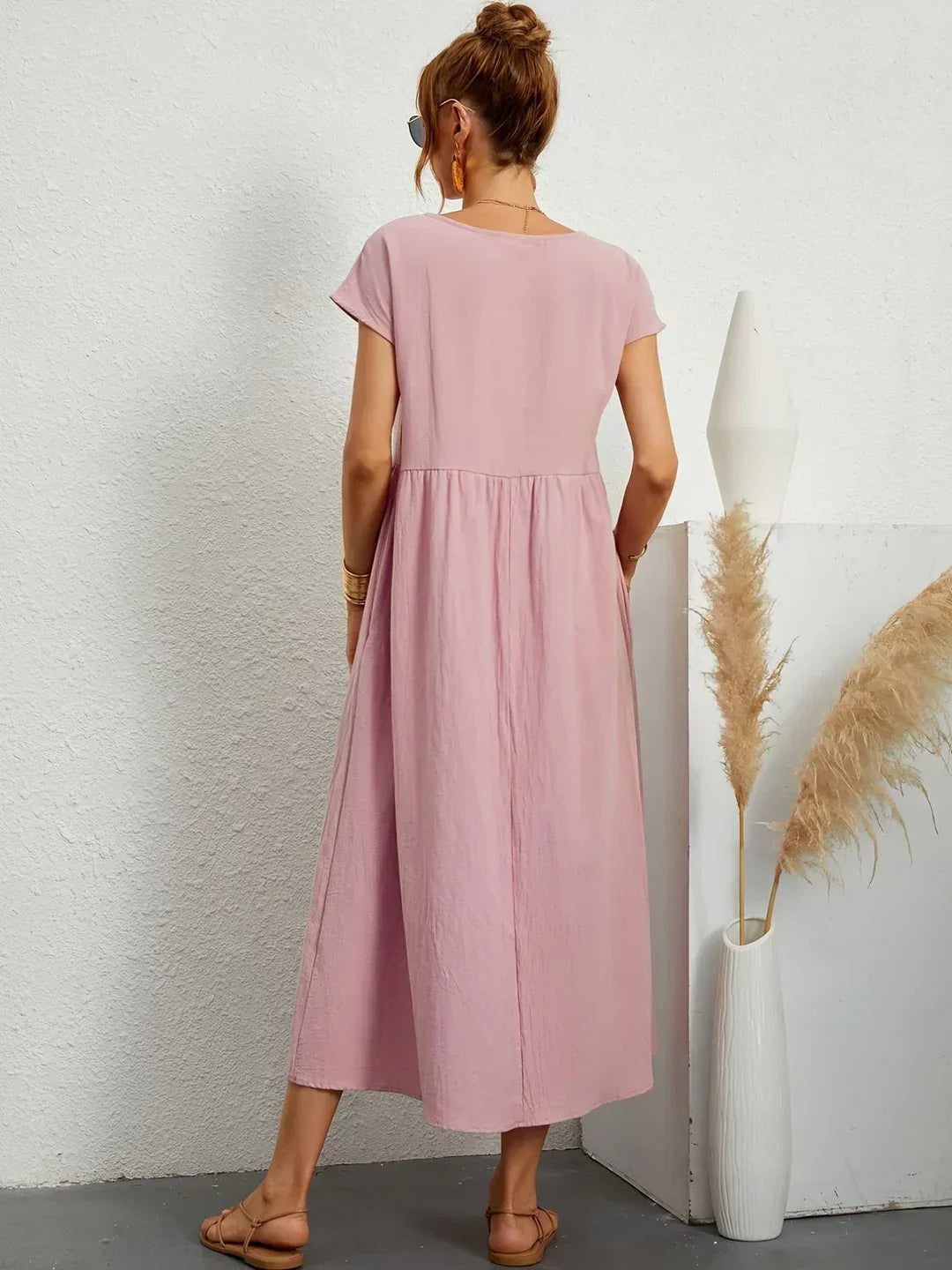 Isa — Robe midi fluide élégance intemporelle