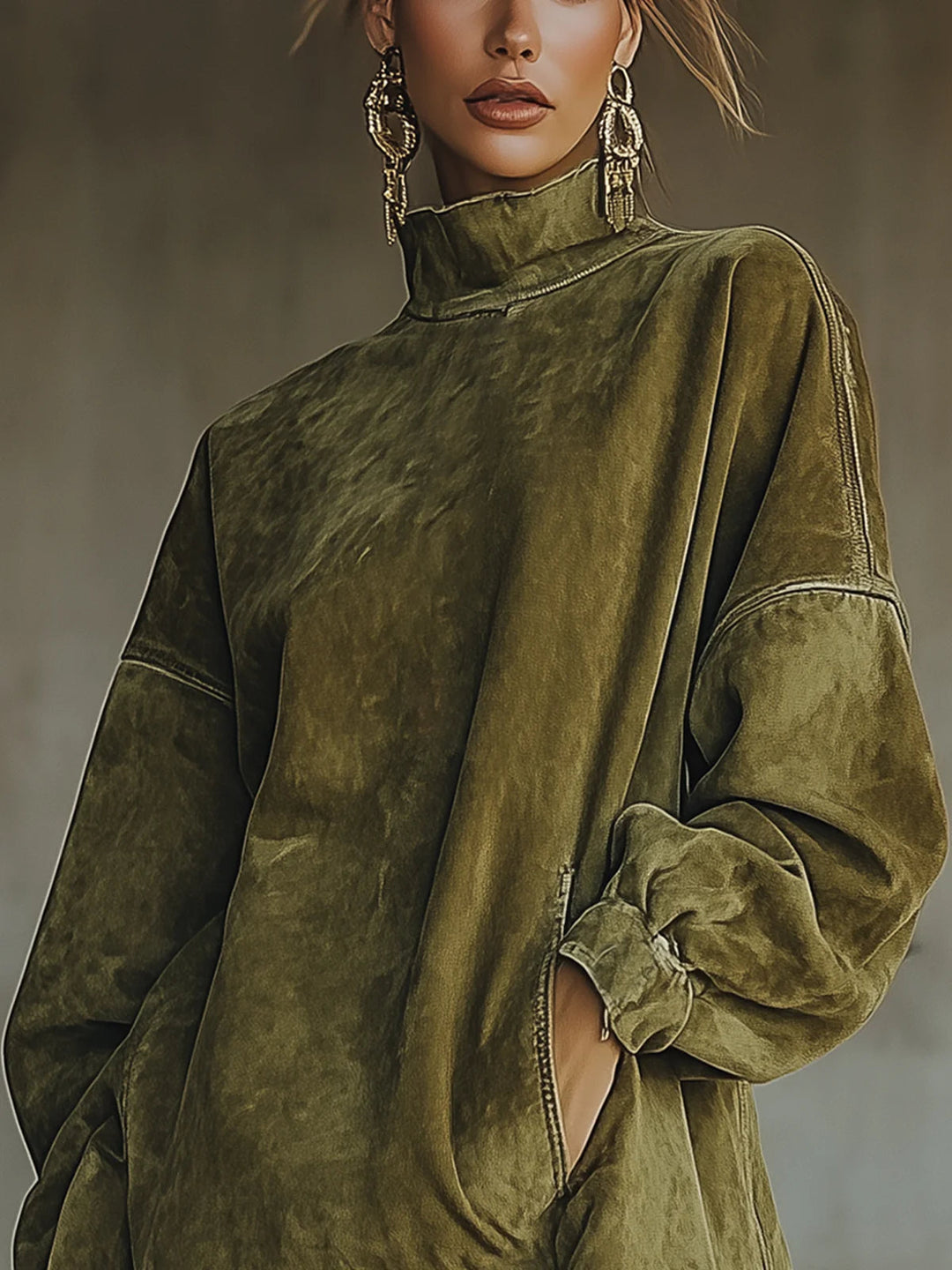 leyla | Faux Suede Dress