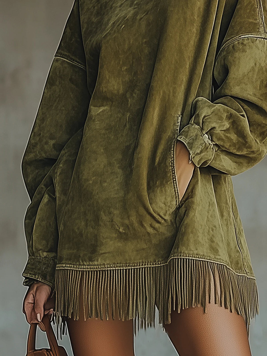 leyla | Faux Suede Dress