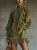 leyla | Faux Suede Dress