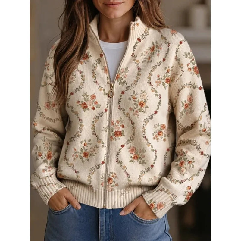 Marjorie | Wildflower Meadow Zip Cardigan