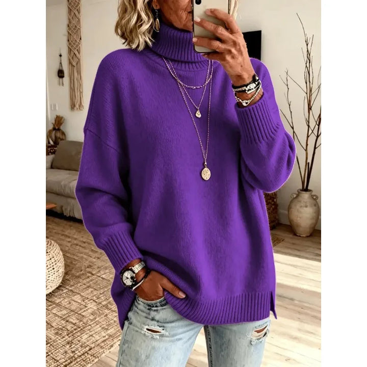 Sophia | Roll Neck Oversized Knit Jumper