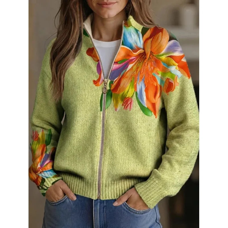 Marjorie | Wildflower Meadow Zip Cardigan