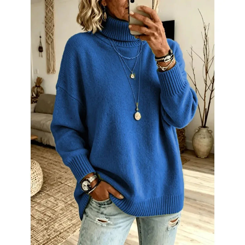 Sophia | Roll Neck Oversized Knit Jumper