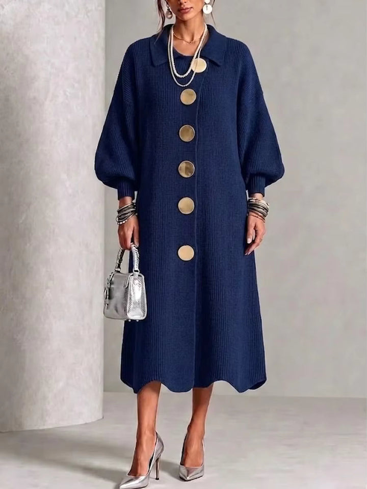 Lisa - Long Sleeve Button-Down Dress
