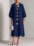 Lisa - Long Sleeve Button-Down Dress