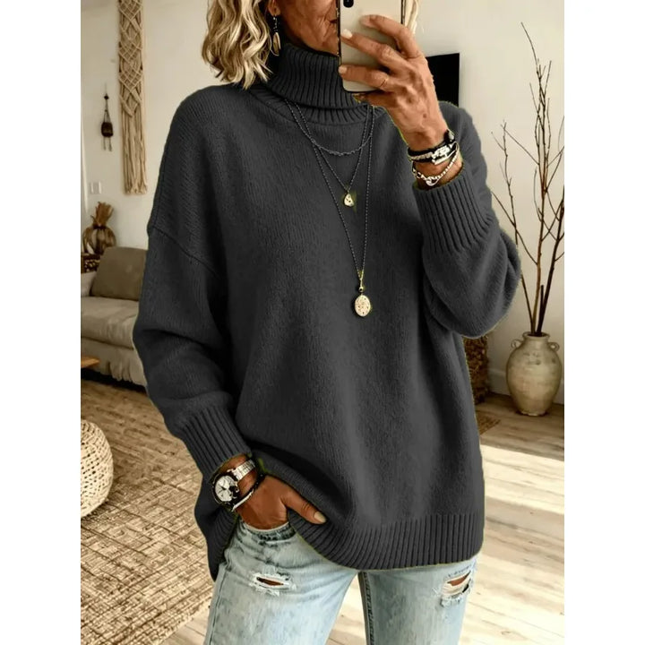 Sophia | Roll Neck Oversized Knit Jumper