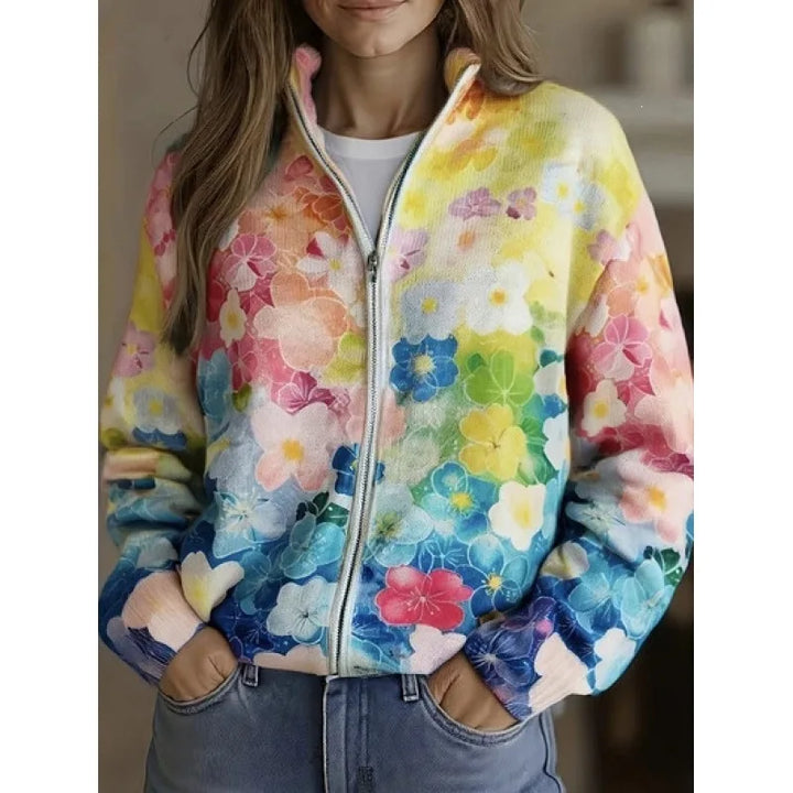 Marjorie | Wildflower Meadow Zip Cardigan