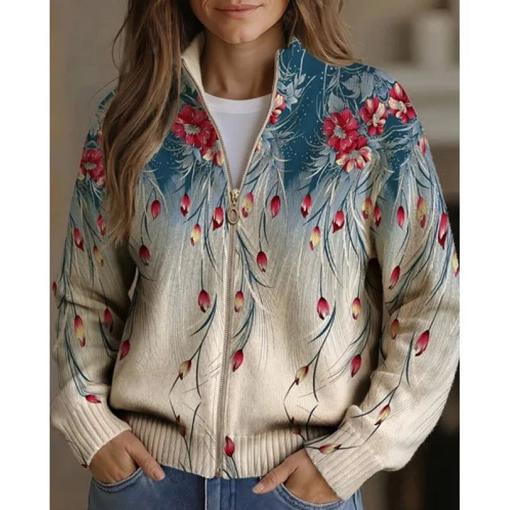 Marjorie | Wildflower Meadow Zip Cardigan