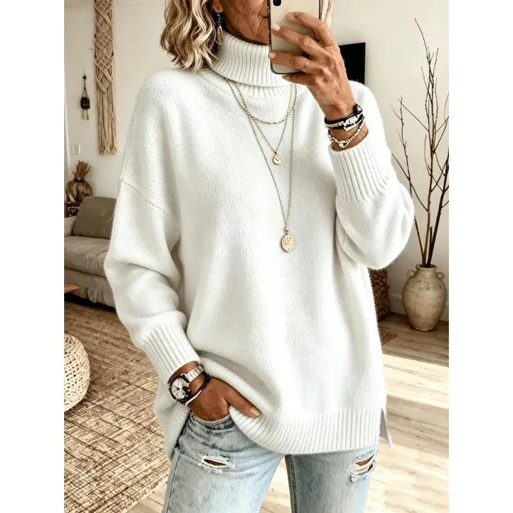 Sophia | Roll Neck Oversized Knit Jumper