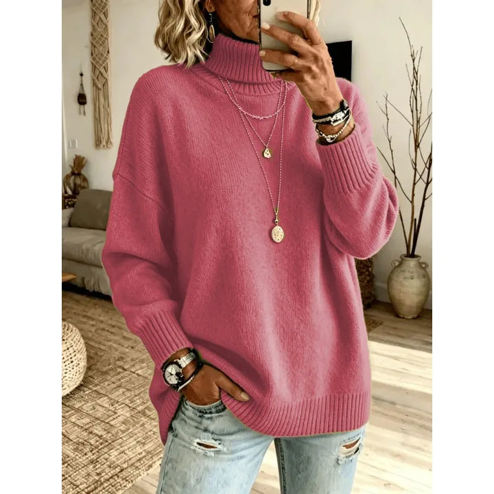 Sophia | Roll Neck Oversized Knit Jumper