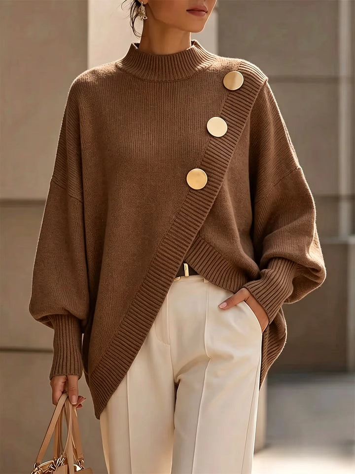 Alison - Button Detail Knit Sweater
