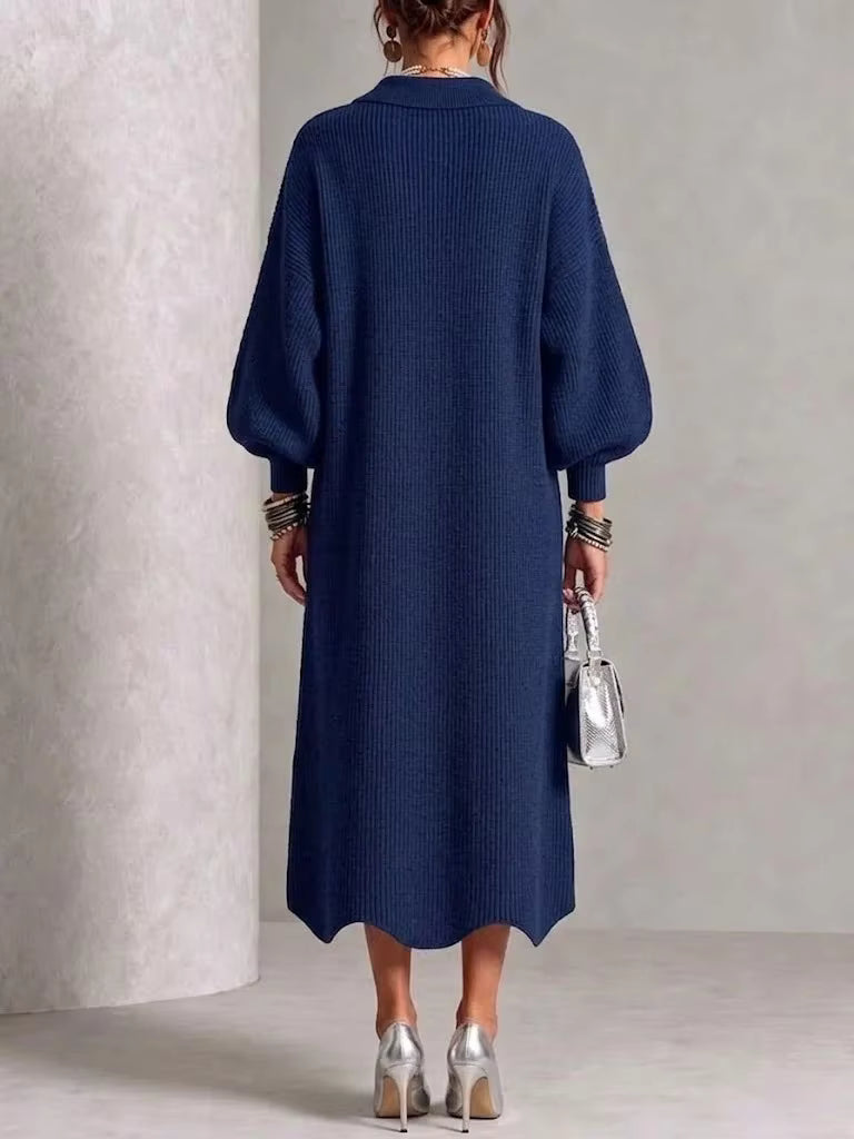 Lisa - Long Sleeve Button-Down Dress