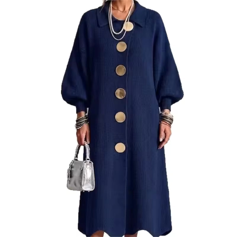 Lisa - Long Sleeve Button-Down Dress