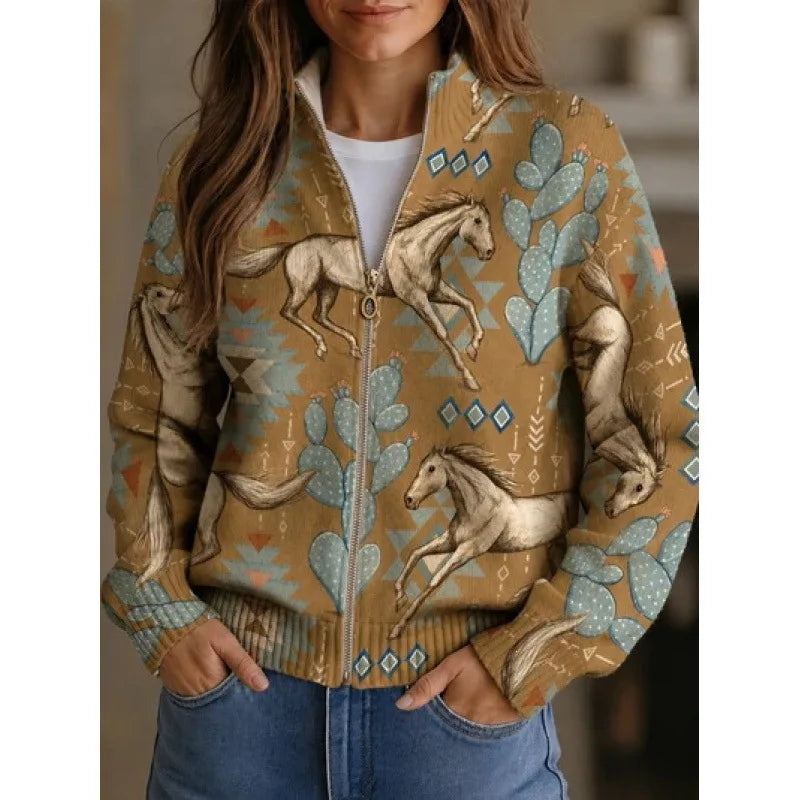 Marjorie | Wildflower Meadow Zip Cardigan