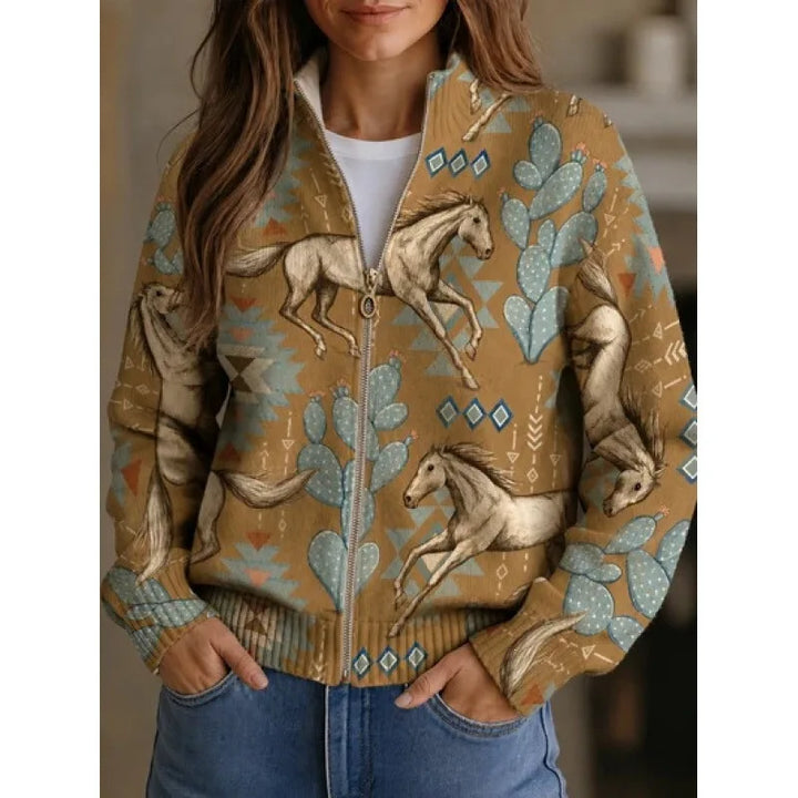 Marjorie | Wildflower Meadow Zip Cardigan