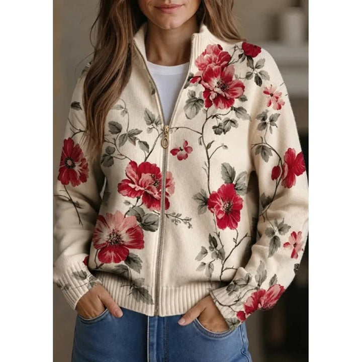 Marjorie | Wildflower Meadow Zip Cardigan