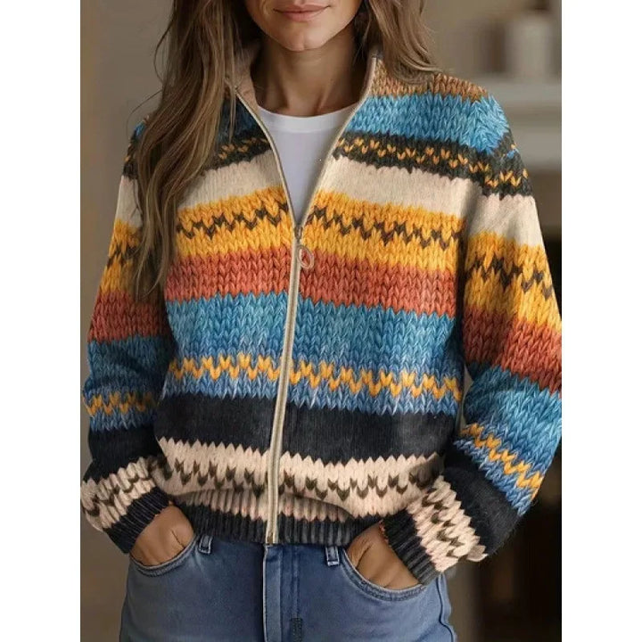 Marjorie | Wildflower Meadow Zip Cardigan