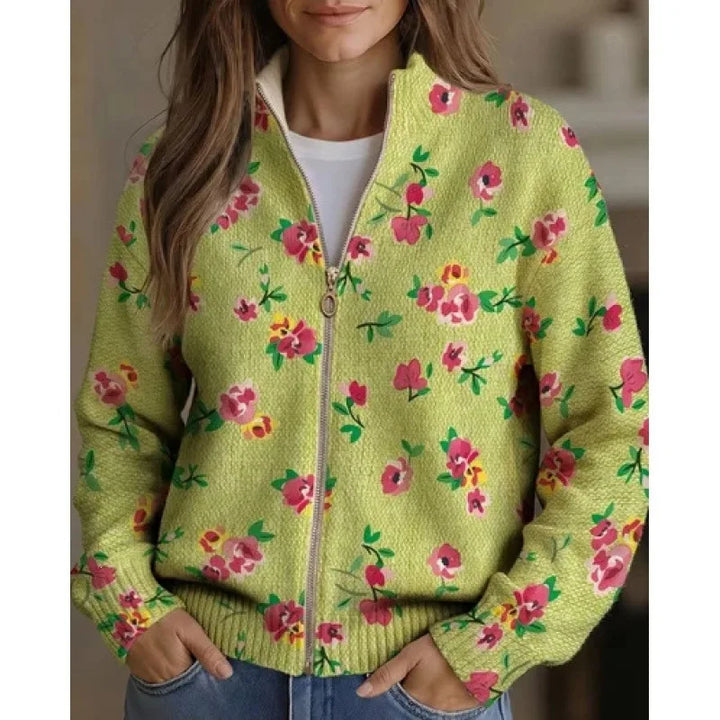 Marjorie | Wildflower Meadow Zip Cardigan
