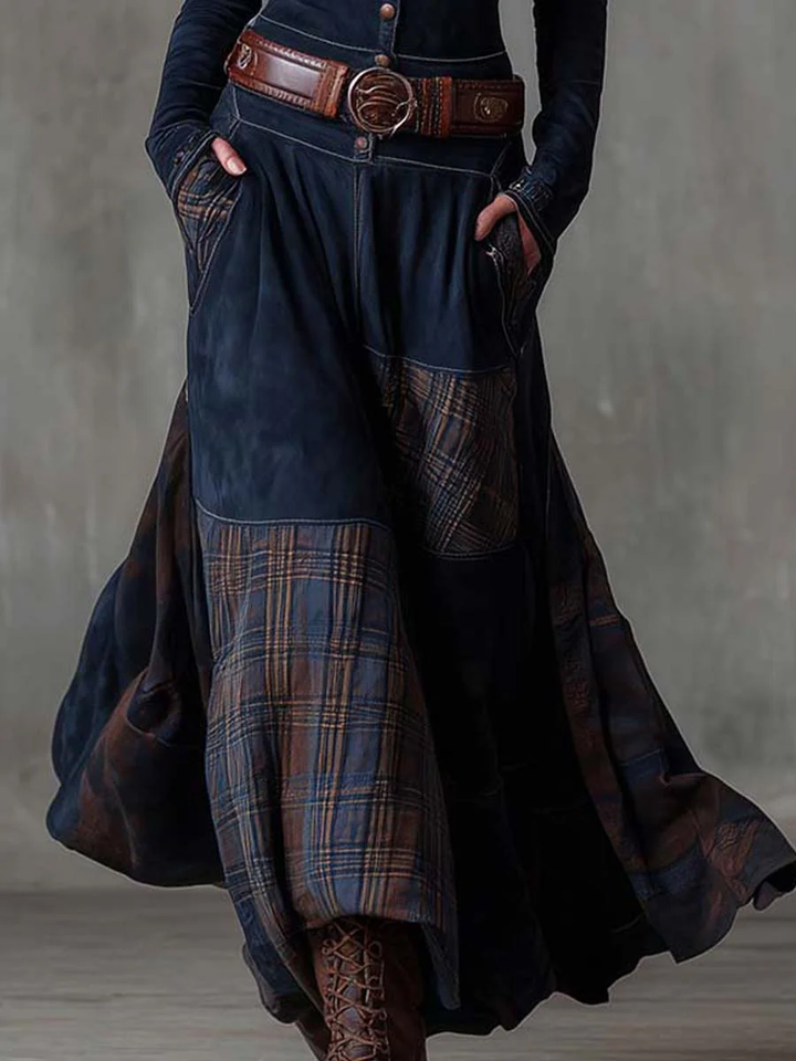 Elise | Suedette Maxi Dress with Belt